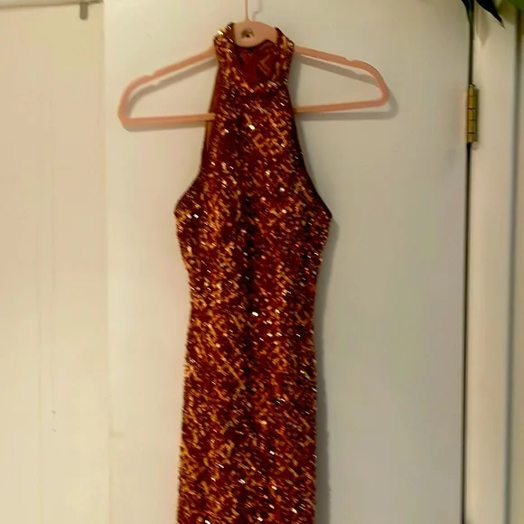 Mac Duggal | Dresses | Wore One Time For A Rehearsal Dinner Halter Top  Style | Poshmark